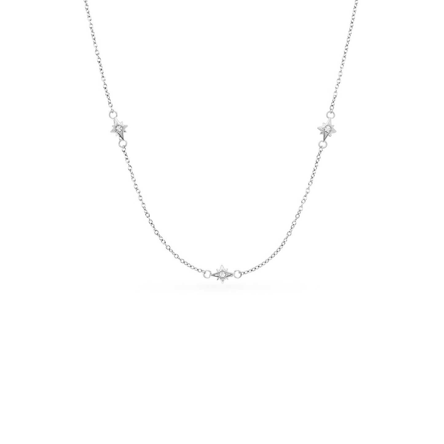 Round Photo Locket Sphere Necklace (Silver)