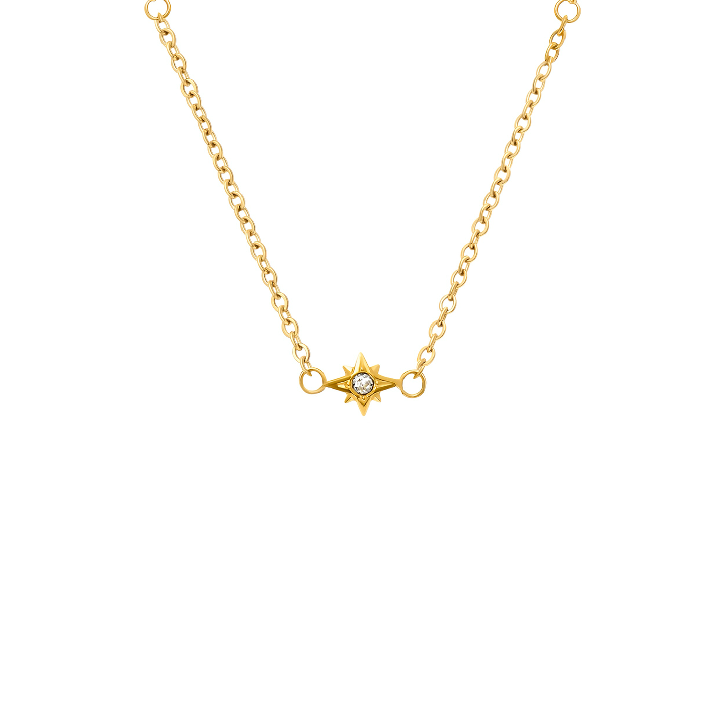 Mini Written In The Stars Initial Tag Necklace (Gold)