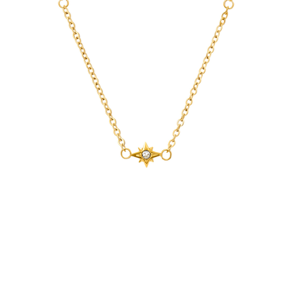 Fingerprint Written In The Stars Tag Necklace (Gold)