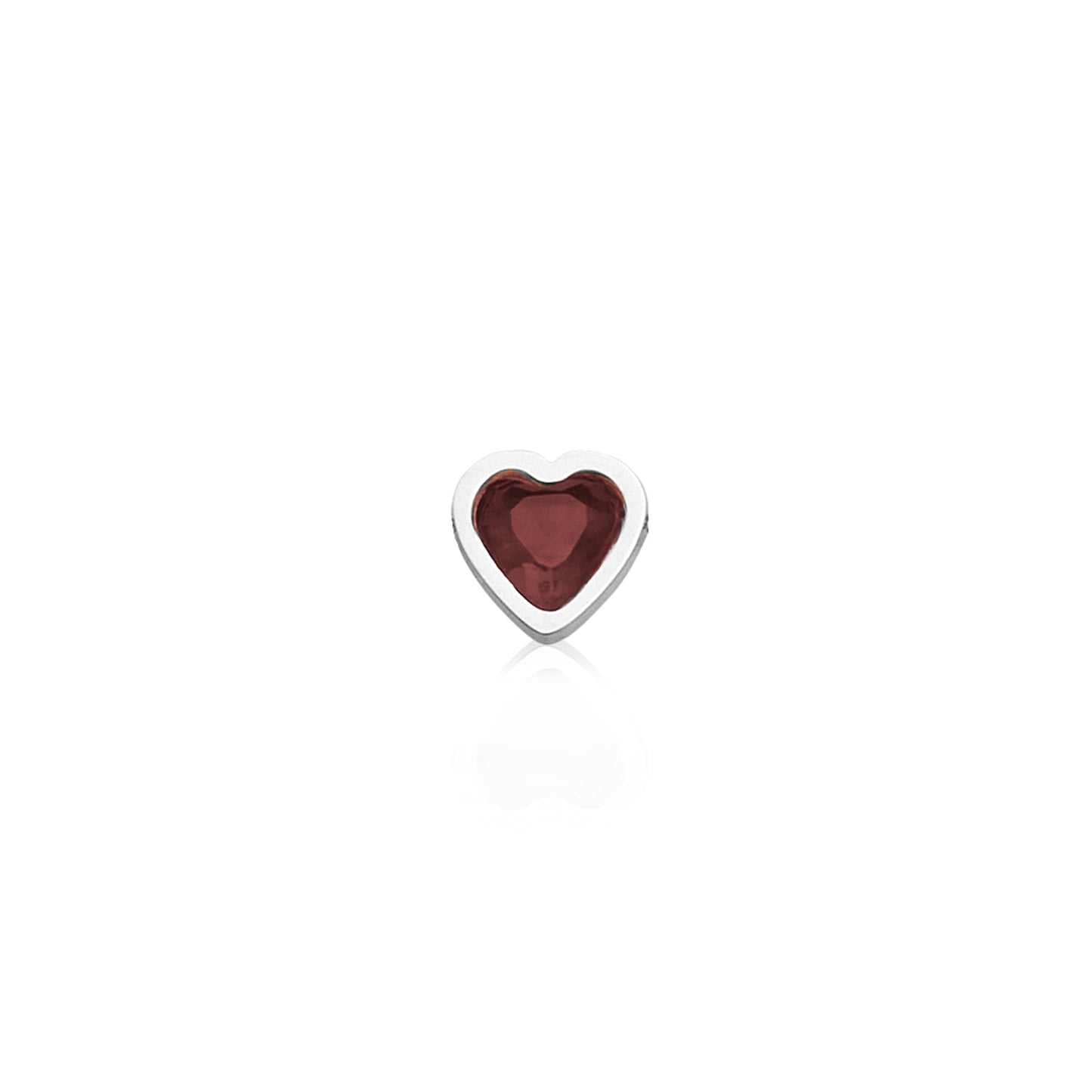 Mini Heart Birthstone Bracelet (Silver)