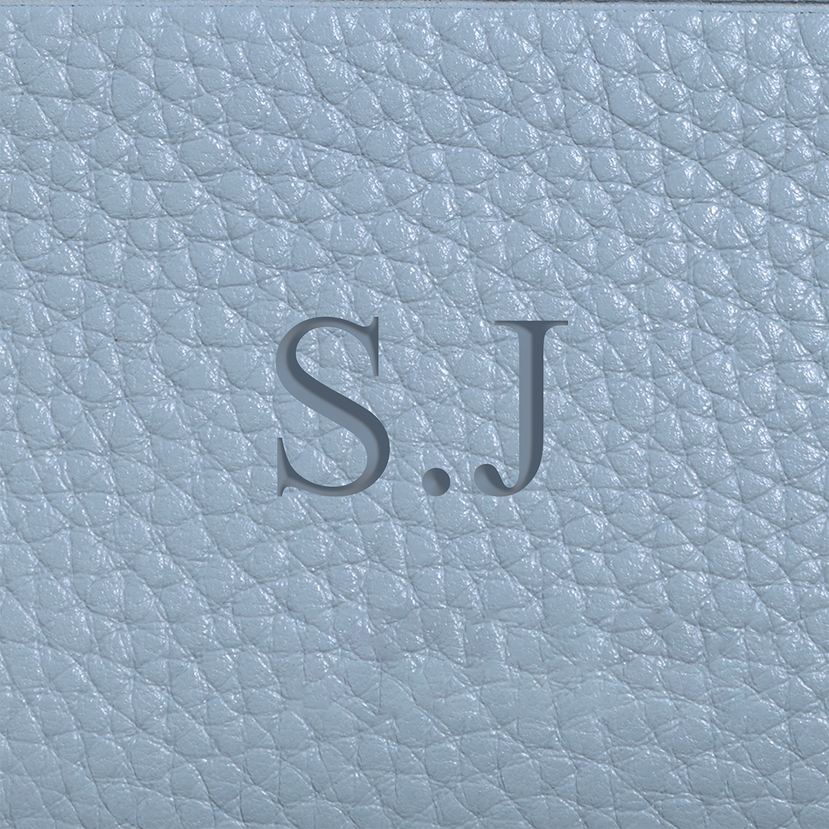 Leather Card Holder (Powder Blue)