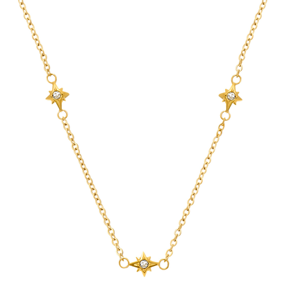 Double Heart Token Fingerprint Necklace (Gold & Silver)