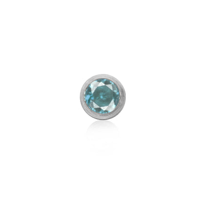 Birthstone Huggie Hoops (Silver)