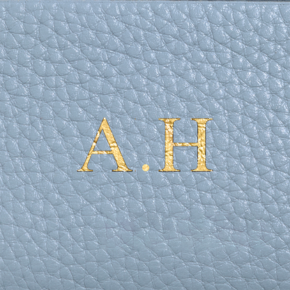 Leather Card Holder (Powder Blue)