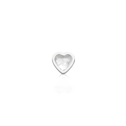 Made Mine Charms - Heart Birthstone Charms (Silver)
