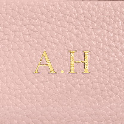 Leather Clutch Pouch (Blush)