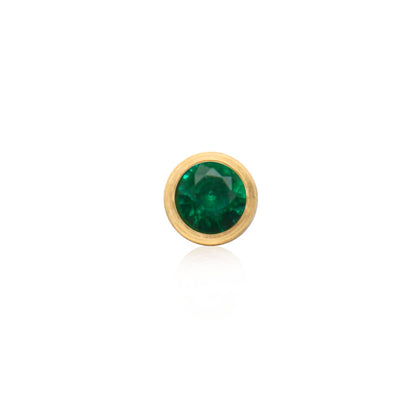Birthstone Huggie Hoops (Gold)
