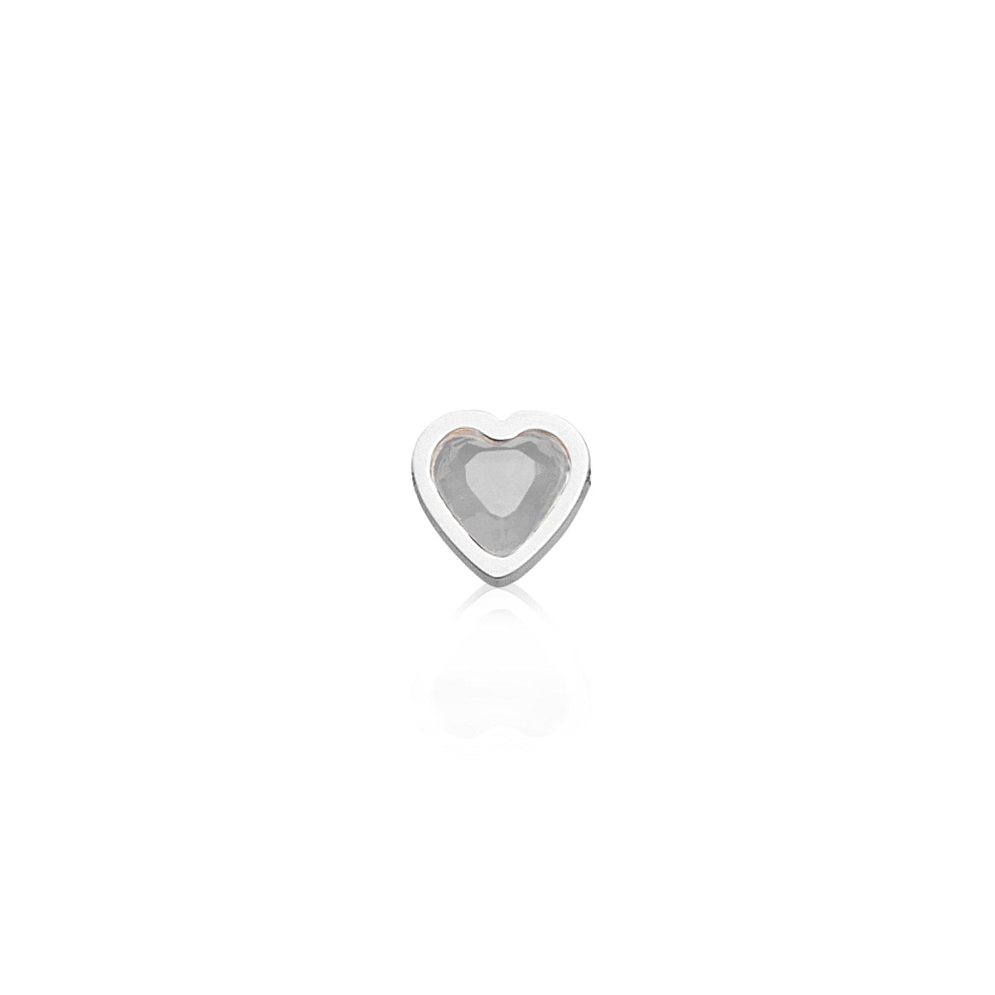 Made Mine Charms - Heart Birthstone Charms (Silver)
