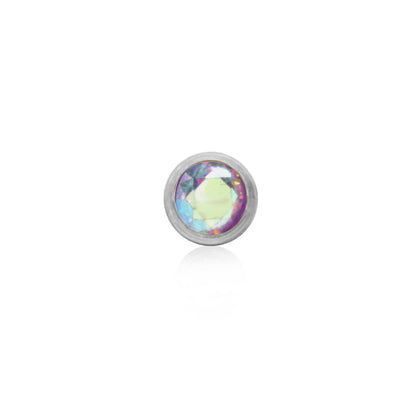 Double Initial Icon - Birthstone (Silver)
