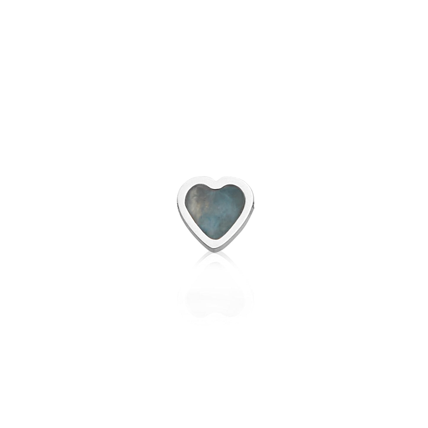 Made Mine Mini Heart Birthstone Necklace (Silver)