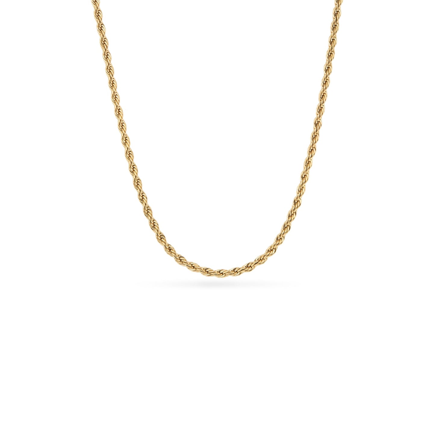 Double Fingerprint Heart Token Necklace (Gold)