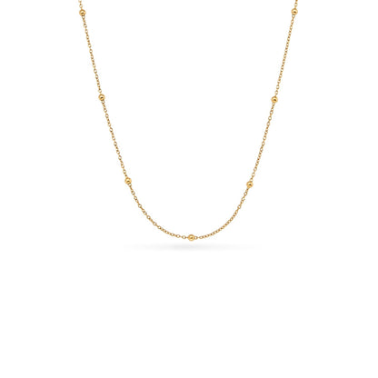 Green Quartz Heart Necklace (Gold)