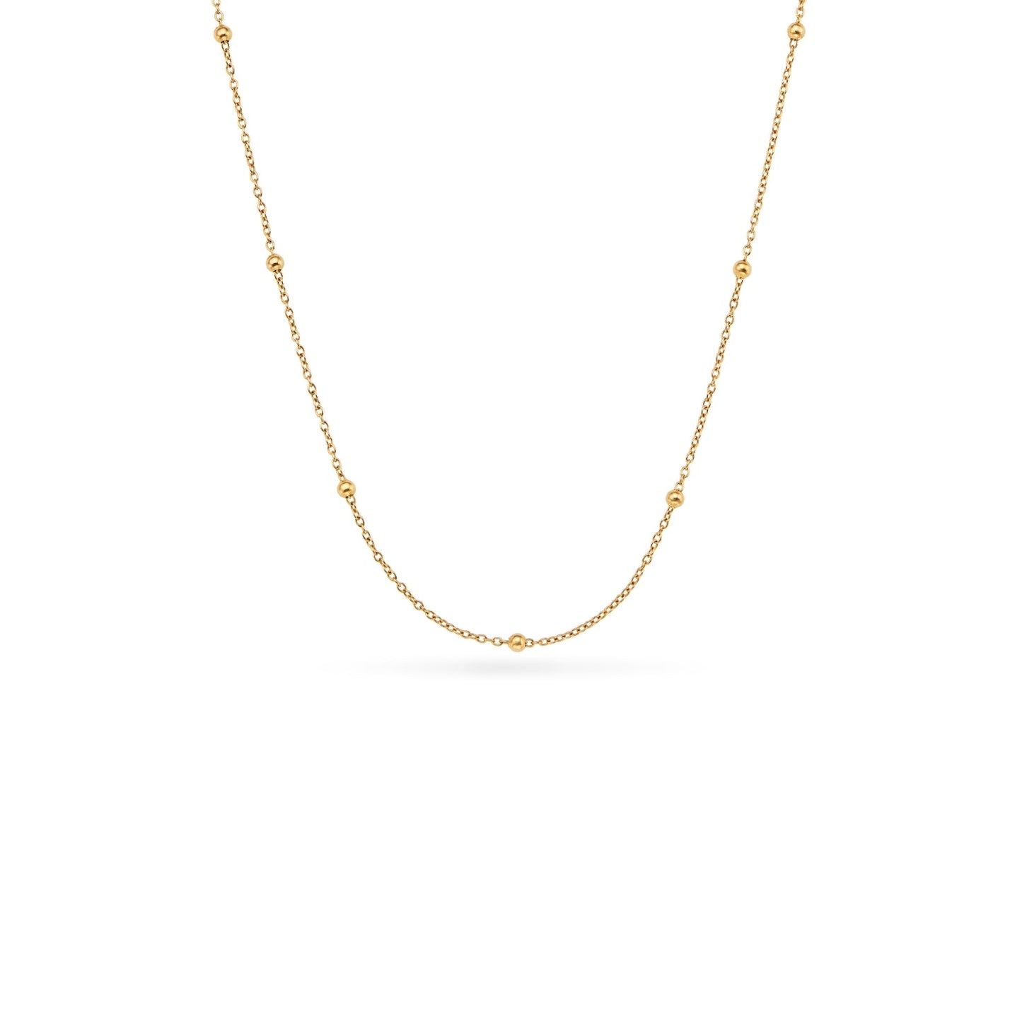 Round Photo Locket Sphere Necklace (Gold)