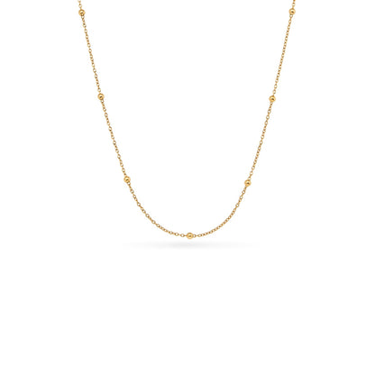 Round Photo Locket Sphere Necklace (Gold)