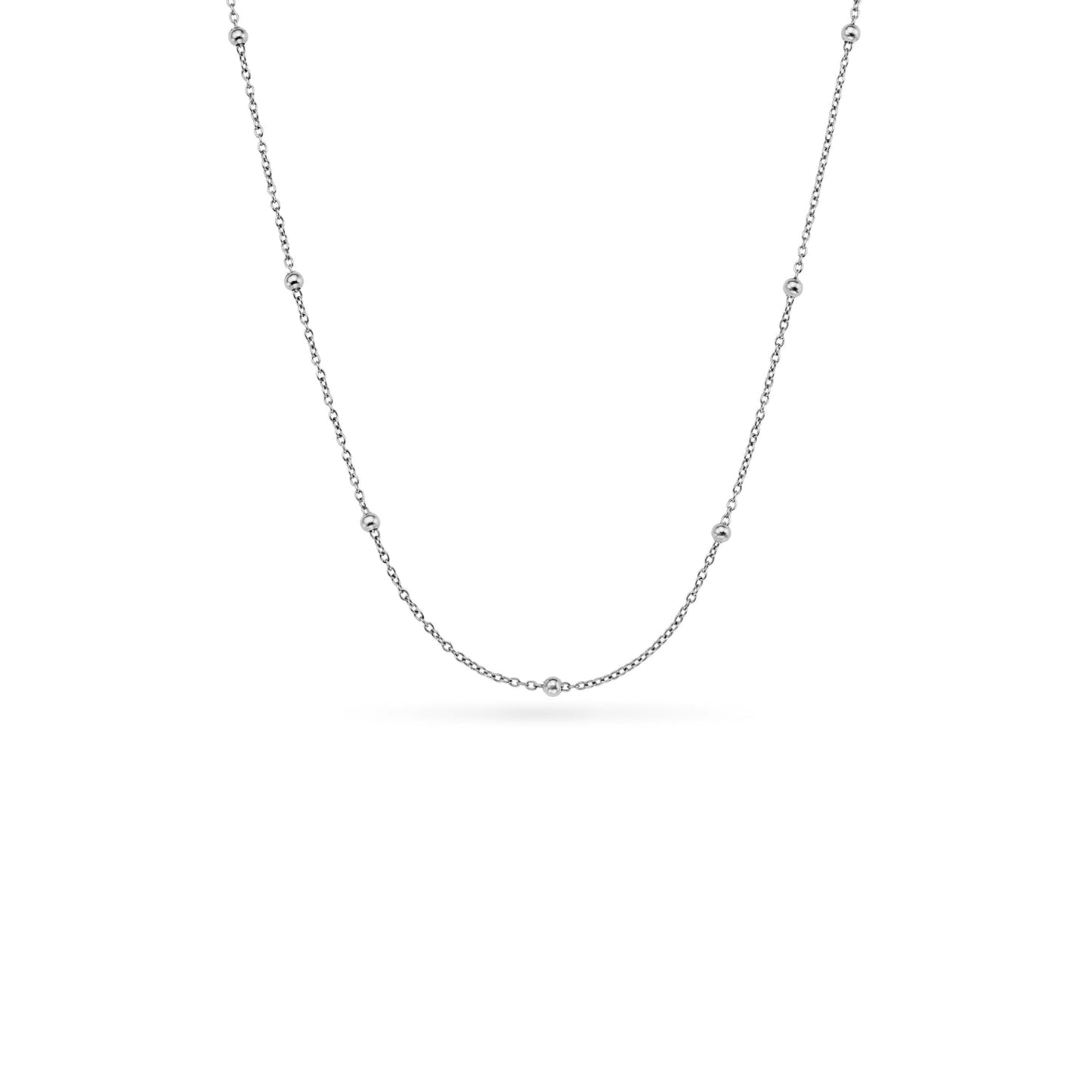 Organic Fingerprint Droplet Necklace (Silver)