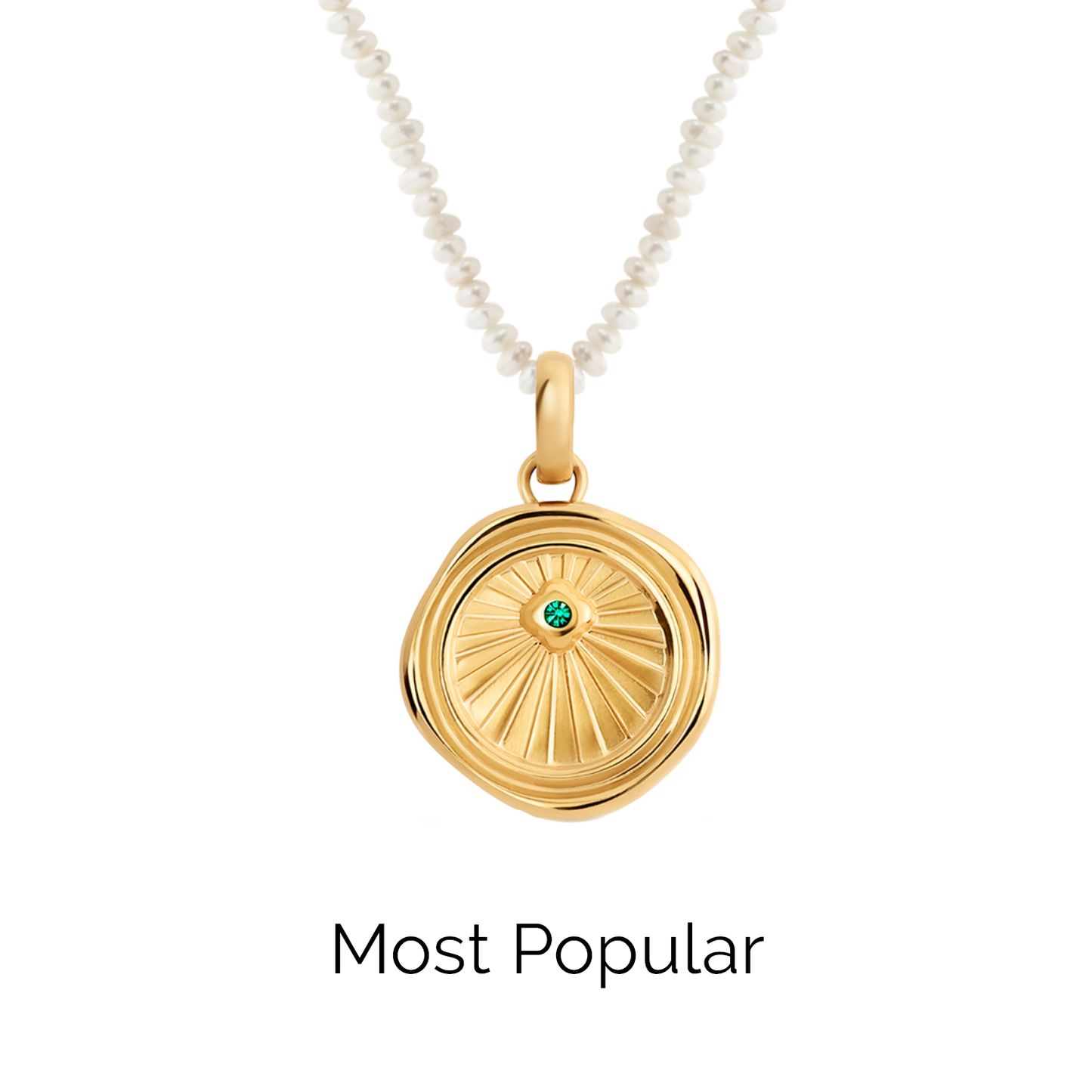 Layering Mini Pearl Beaded Chain Necklace (Gold)