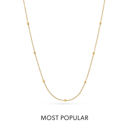 Mother of Pearl Heart Necklace (Gold)