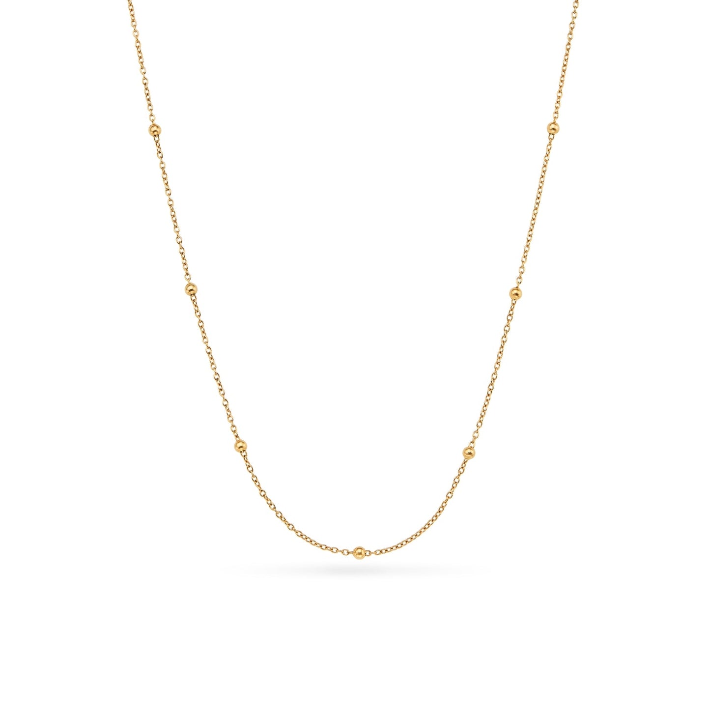 Sphere Chain Necklace 18-20in (Gold)