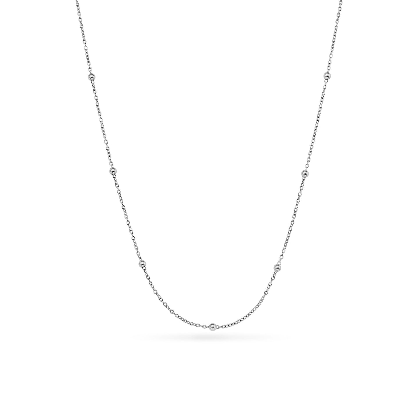 Sphere Chain Necklace 20 in (Silver)
