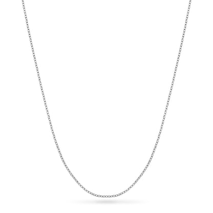 Fingerprint Moon & Star Tag Necklace (Silver)