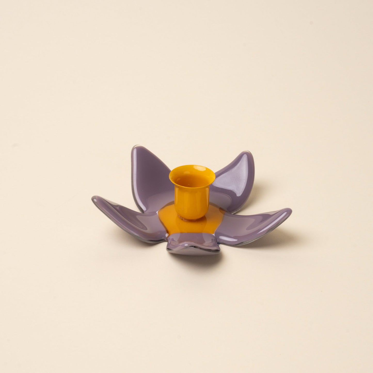 Glass Flower Candleholder
