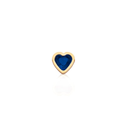 Made Mine Mini Heart Birthstone Necklace (Gold)
