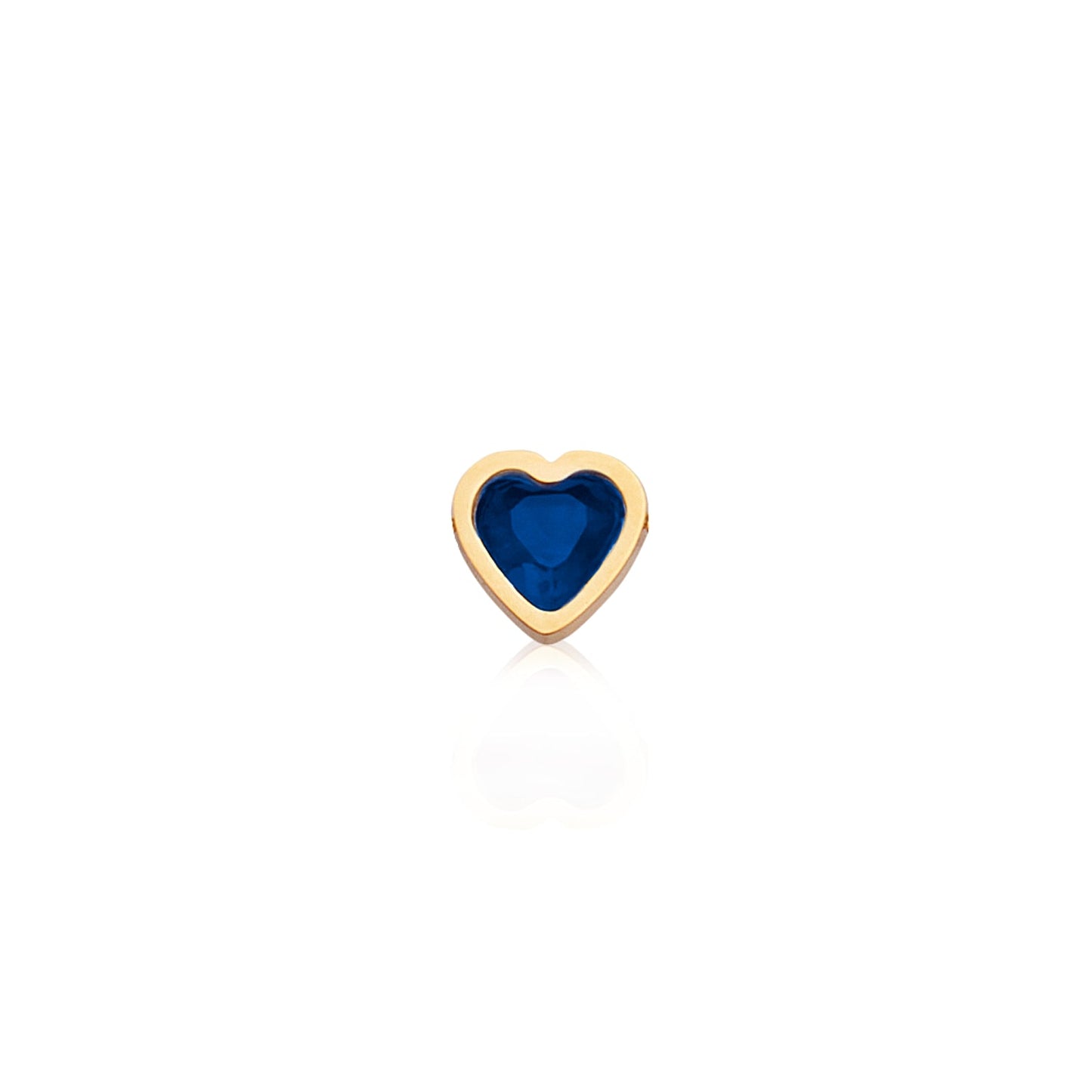 Mini Heart Birthstone Bracelet (Gold)