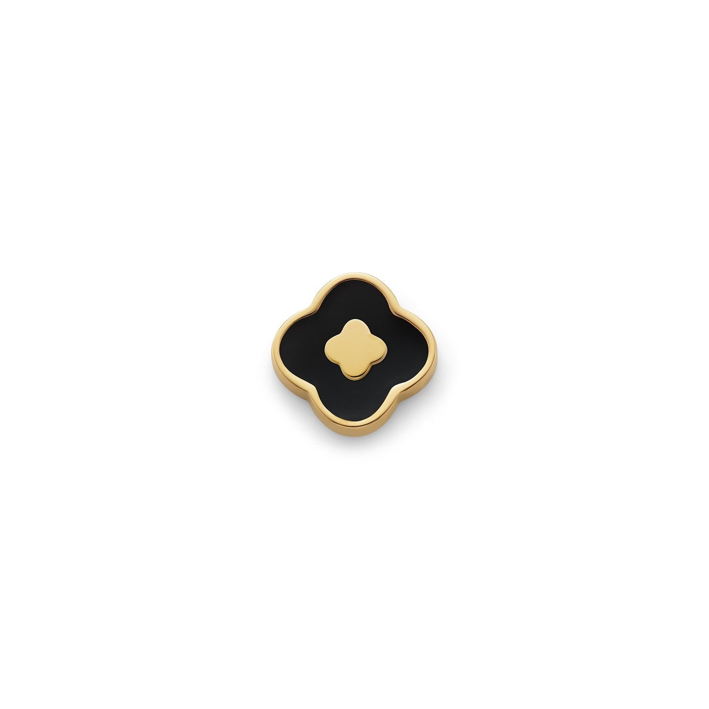 Rose Quartz Clover Charms (Gold) - Clover