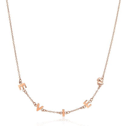 Made Mine Name Necklace (Rose Gold)