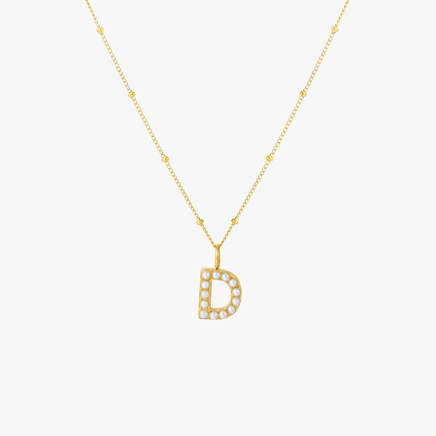 Pearl Initial Necklace