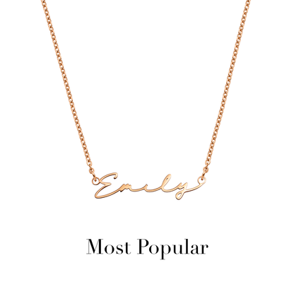 Signature Name Necklace (Rose Gold)
