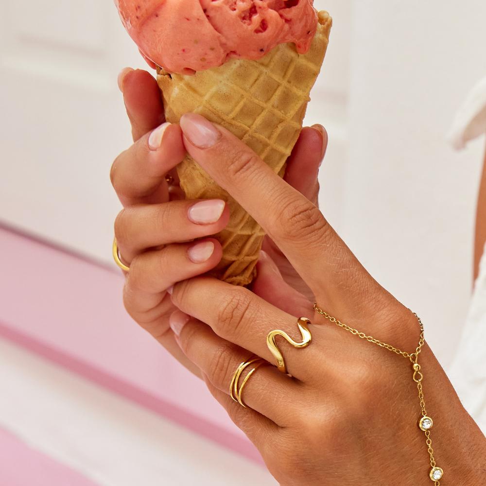 Gold Wave Ring