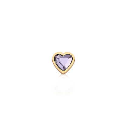 Made Mine Charms - Heart Birthstone Charms (Gold)