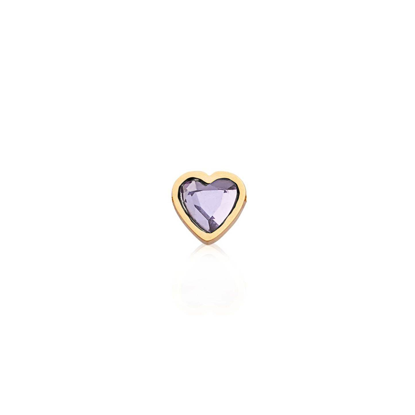 Made Mine Mini Heart Birthstone Necklace (Gold)