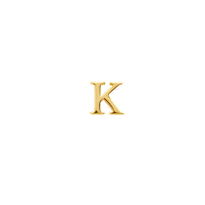 Initial Zip Pull Charm (Gold)