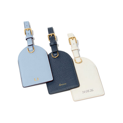 Leather Luggage Tag (Navy)