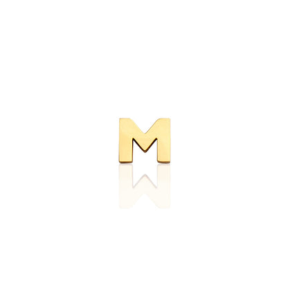 Made Mine Mini Letter Sphere Chain Necklace (Gold)