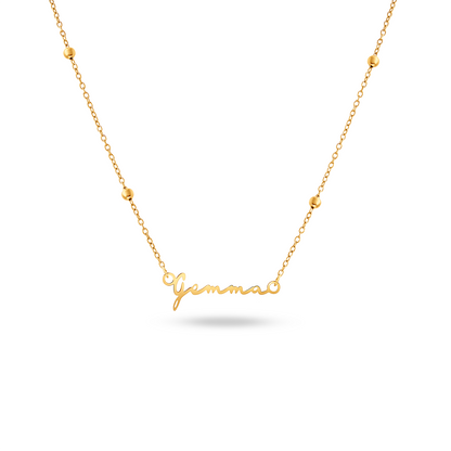 Matching 'Mini & Me' Signature Name Necklace Set (Gold)