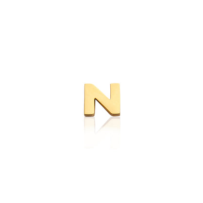 Mini Letter & Heart Birthstone Layered Necklace Set (Gold)