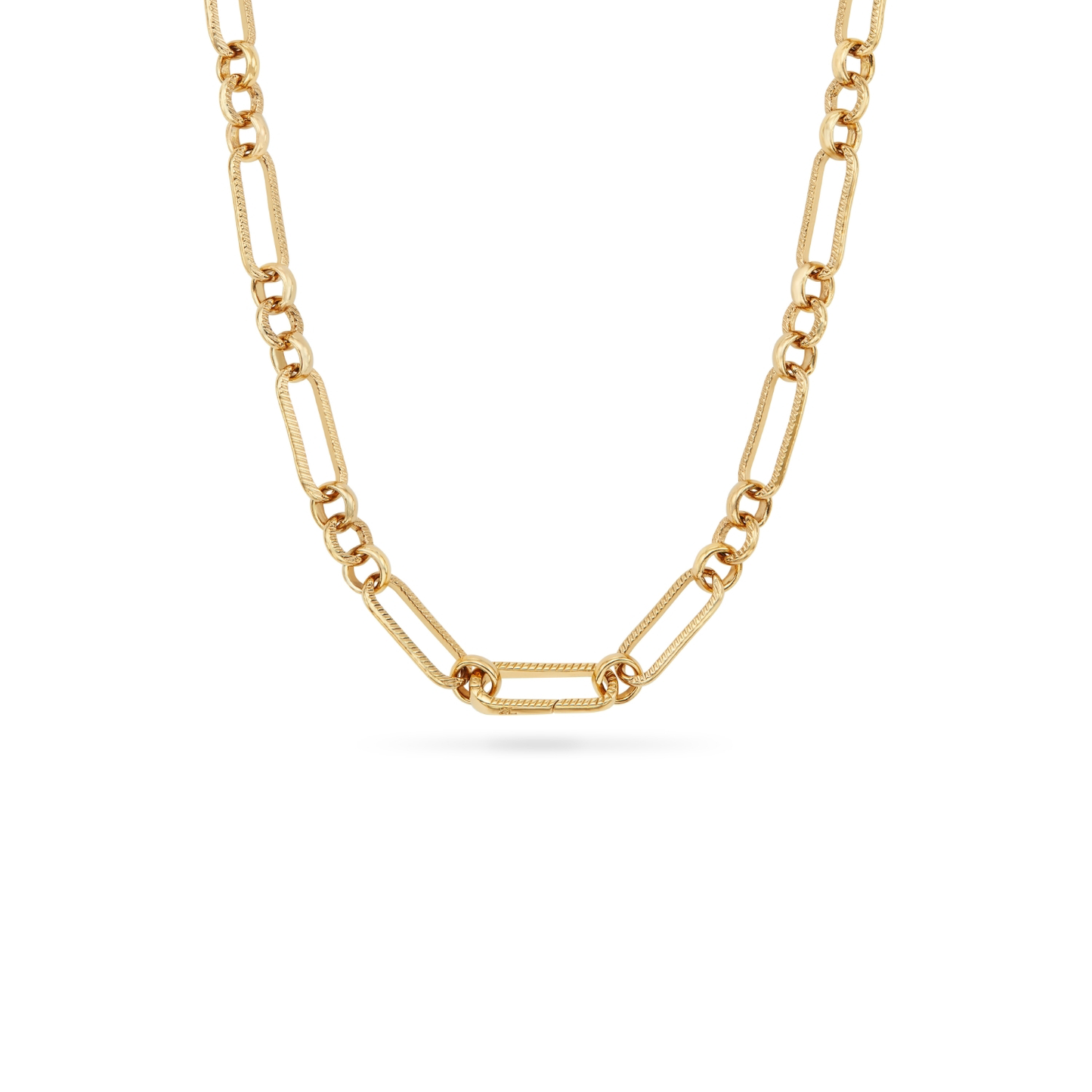 Pale Pink Opal Heart Necklace (Gold)