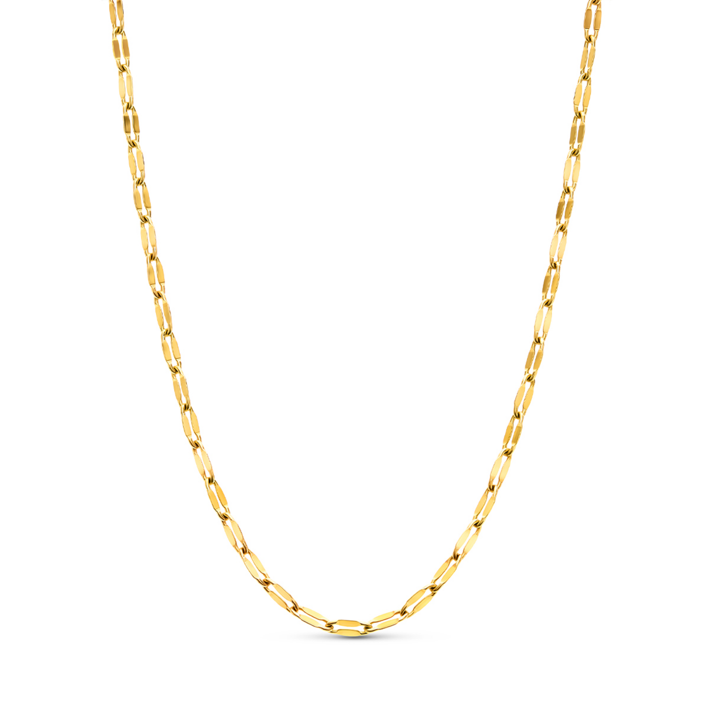 Double Heart Token Fingerprint Necklace (Gold & Silver)