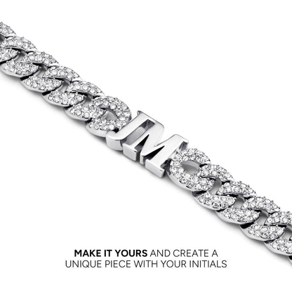 Gala Pavé Initial Choker (Silver)