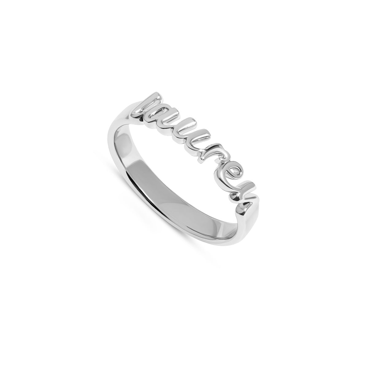 Script Name Ring (Silver)