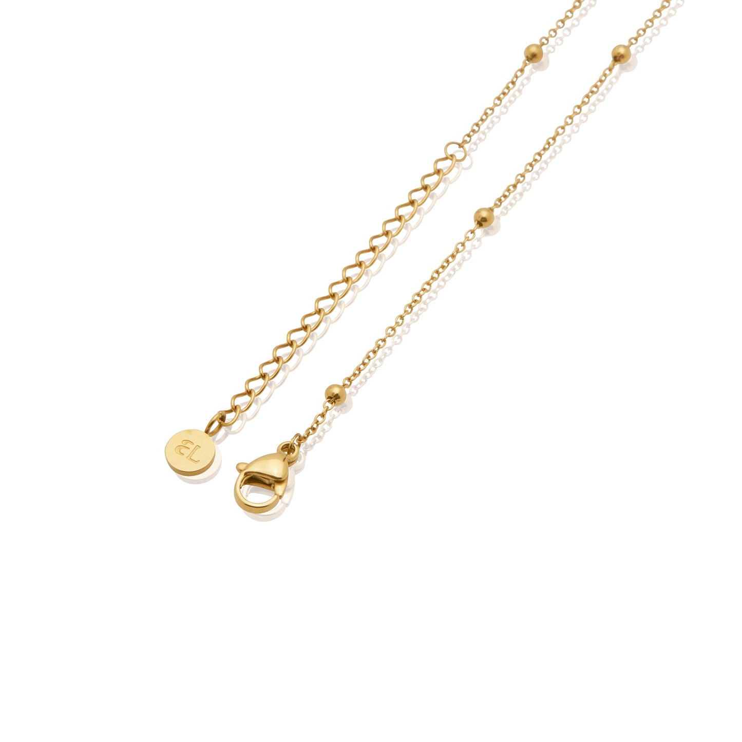 Bubble Initial Sphere Necklace - Gold