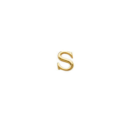 Initial Zip Pull Charm (Gold)