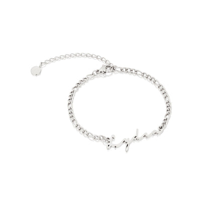 Matching 'Mini & Me' Signature Name Bracelet Set (Silver)