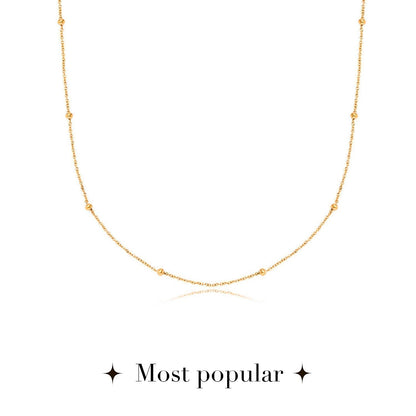 Mini Written In The Stars Initial Tag Necklace (Gold)