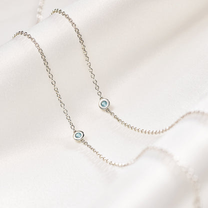 Fine Aquamarine Bracelet (Silver)