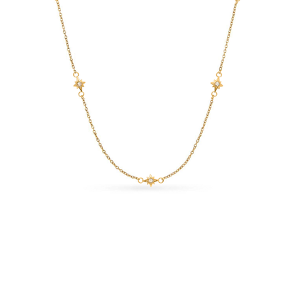 Fingerprint Written In The Stars Tag Necklace (Gold)
