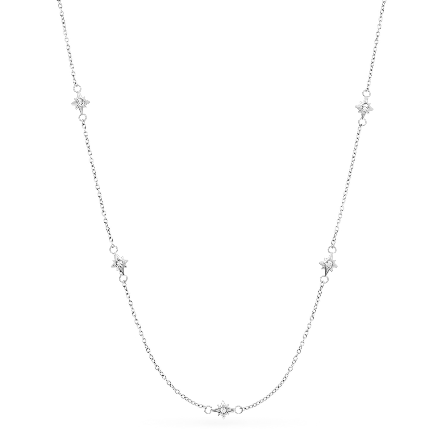 Fingerprint Written In The Stars Tag Necklace (Silver)